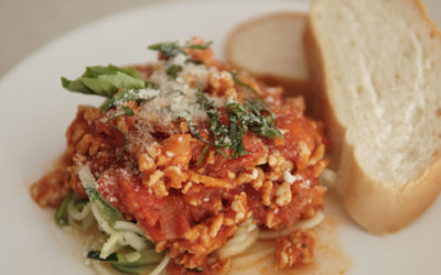 Zoodles With Simple Turkey Bolognese