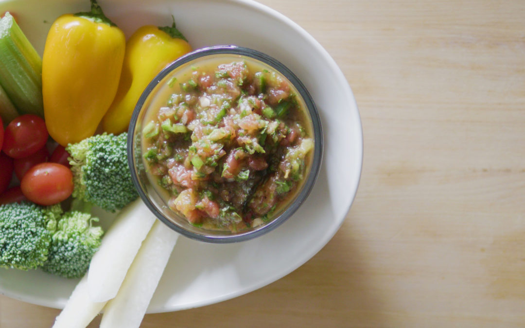 Green Chili Salsa & Crudités