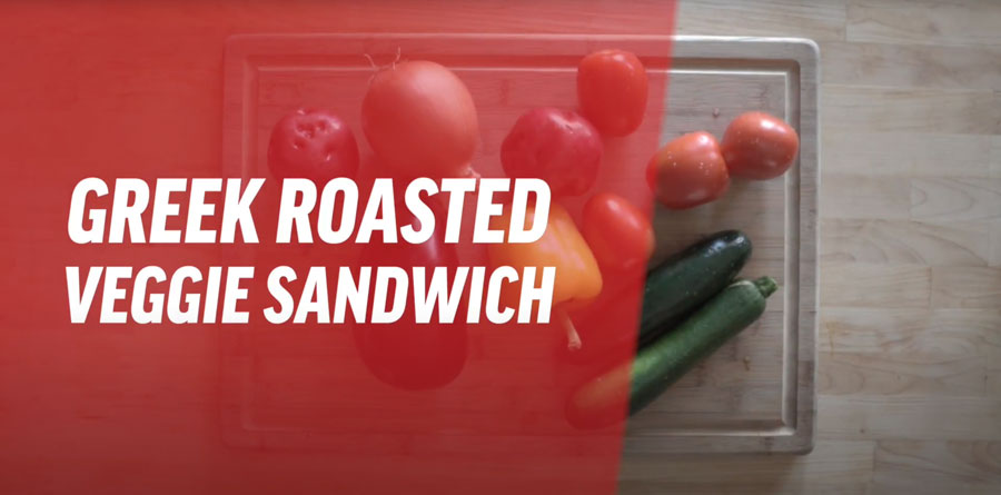 Greek Roasted Veggie Sandwich