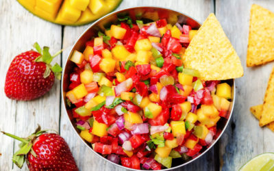 Strawberry Salsa with Roasted Corn & Avocado